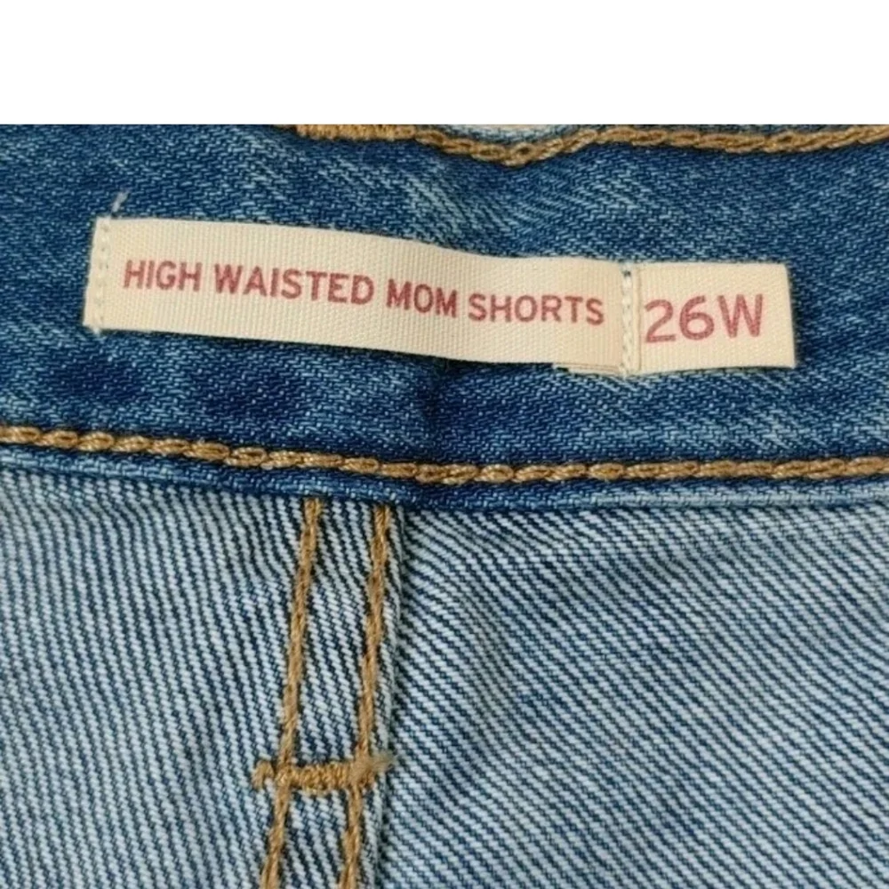 Levi's Mom Jean Shorts Blue Denim High Waisted Relaxed Fit Plus Sz 26W 48/4